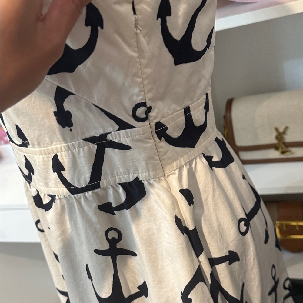 J. Crew White and Black Anchor Mini Dress - Picture 3 of 6